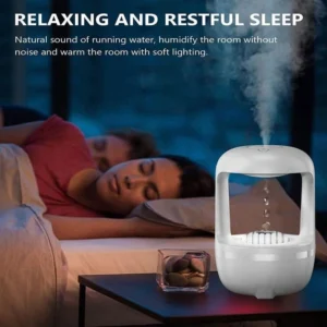 Cool Mist Humidifier for Bedroom with Cute Water Drops and Light Effects