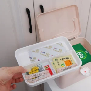 First aid box opened